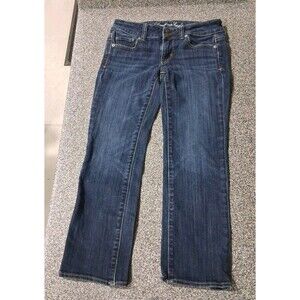 ​AMERICAN EAGLE Sz 2 WOMEN BLUE Jeans DENIM Button Zipper Pockets Adult Pants